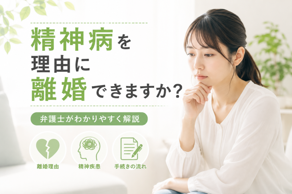 これもお願い 精神病を理由に離婚できますか？