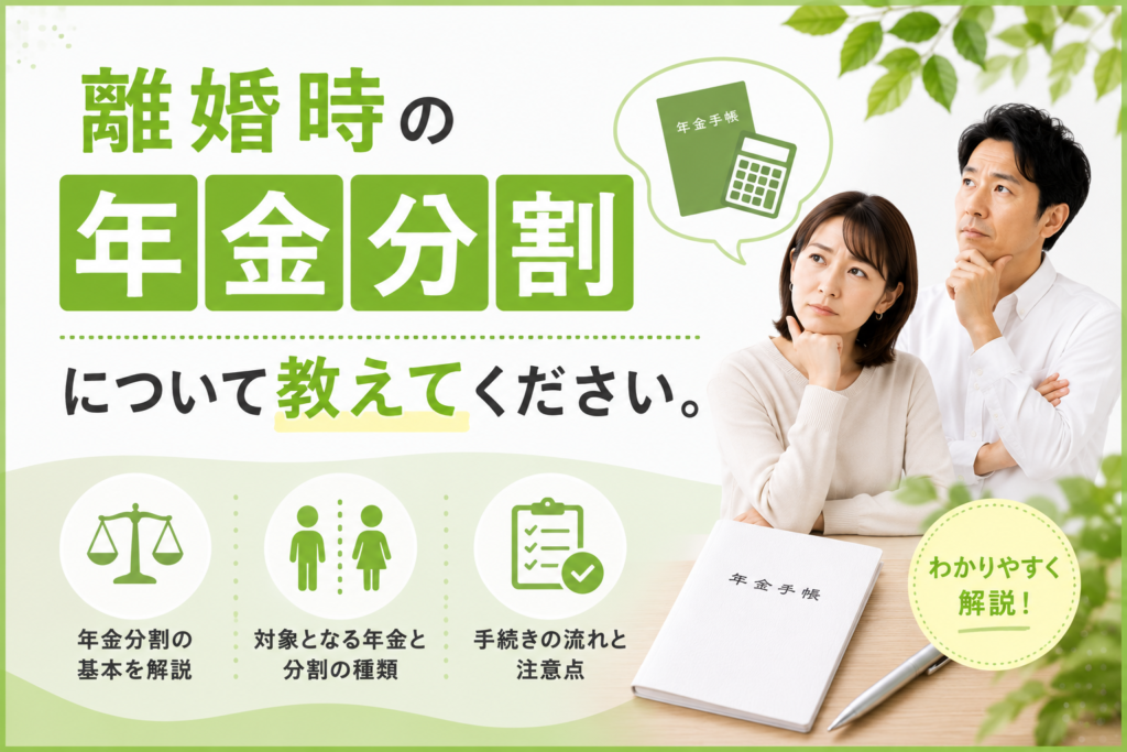 離婚時の年金分割について教えてください。