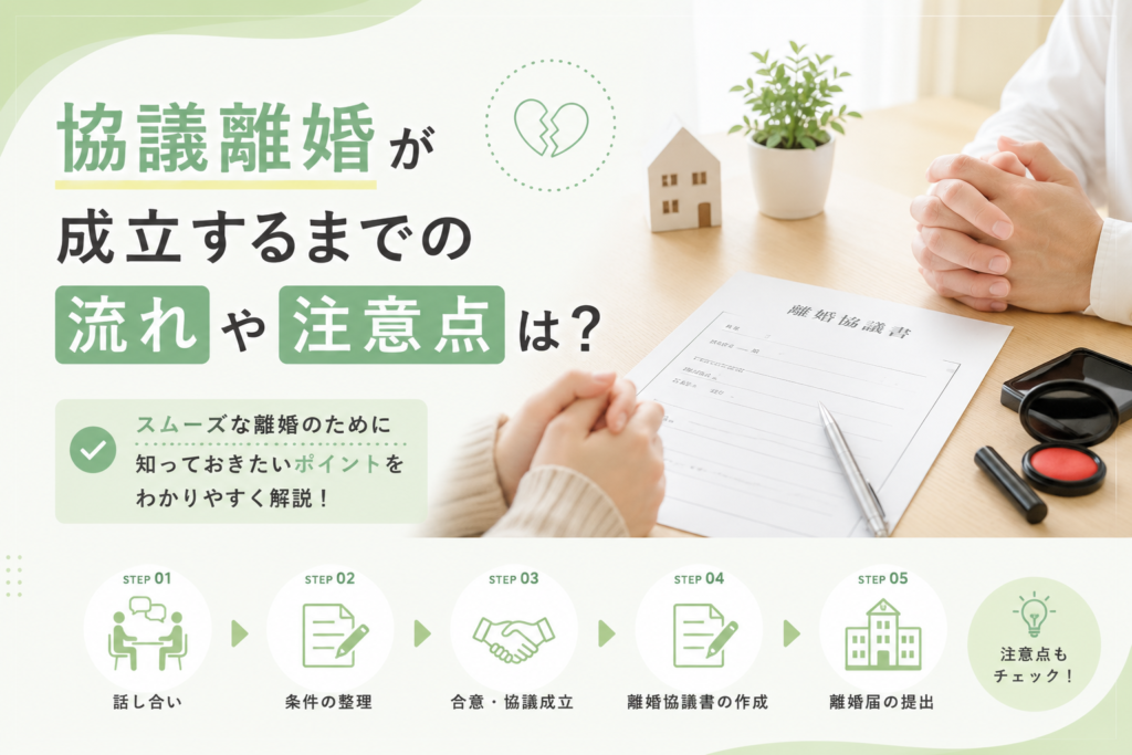 協議離婚が成立するまでの流れや注意点は?