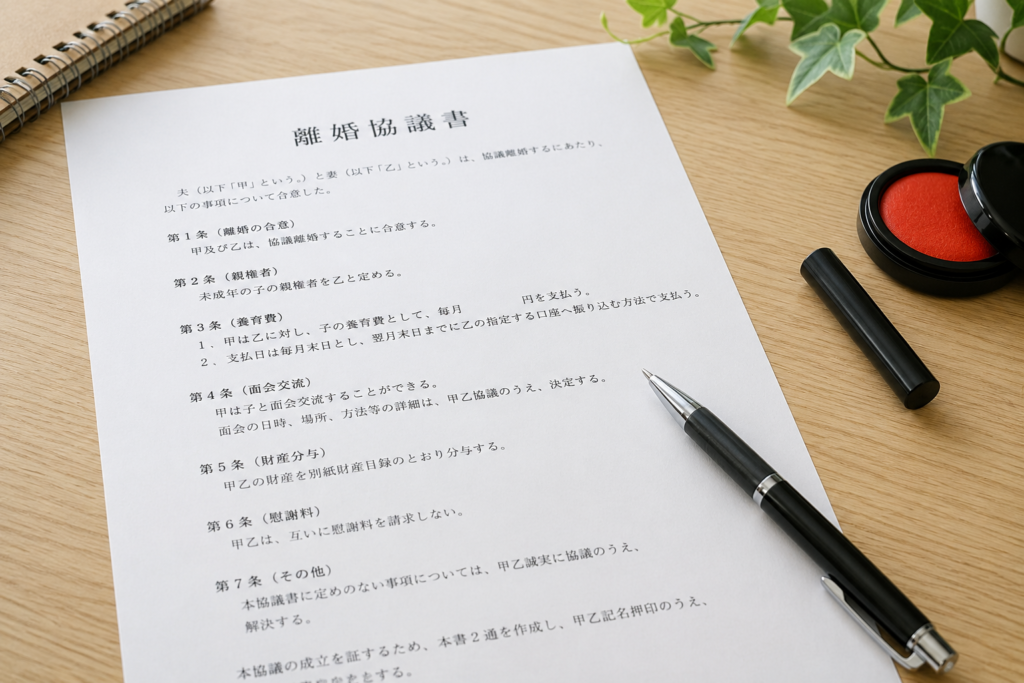 離婚協議書