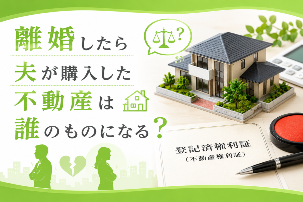 離婚したら夫が購入した不動産は誰のものになる？