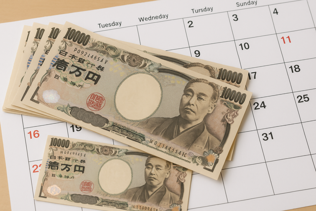 お金とカレンダー