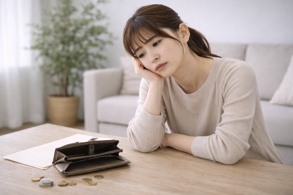 養育費の未払いで悩んでいる女性