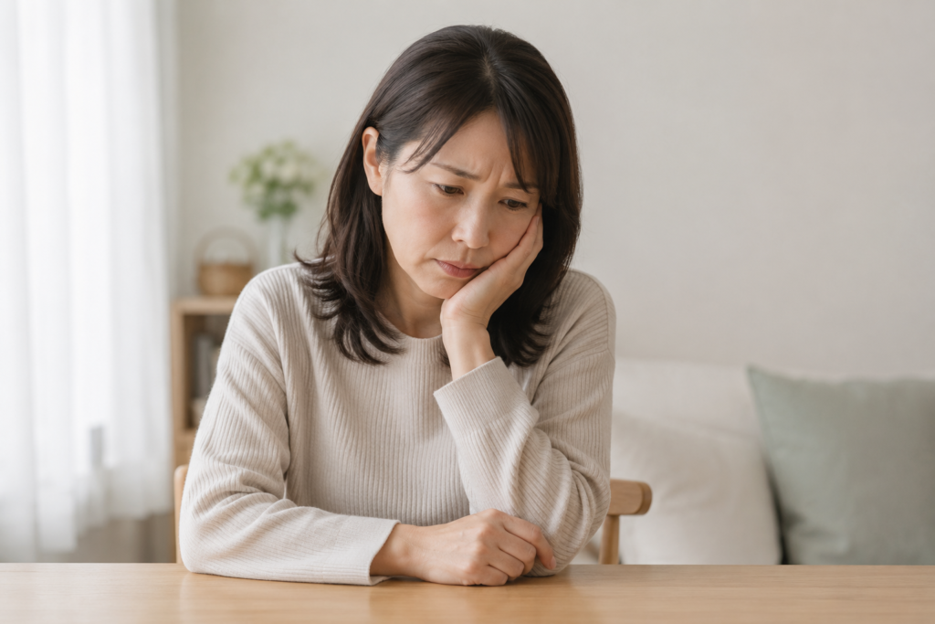 悩んでる女性