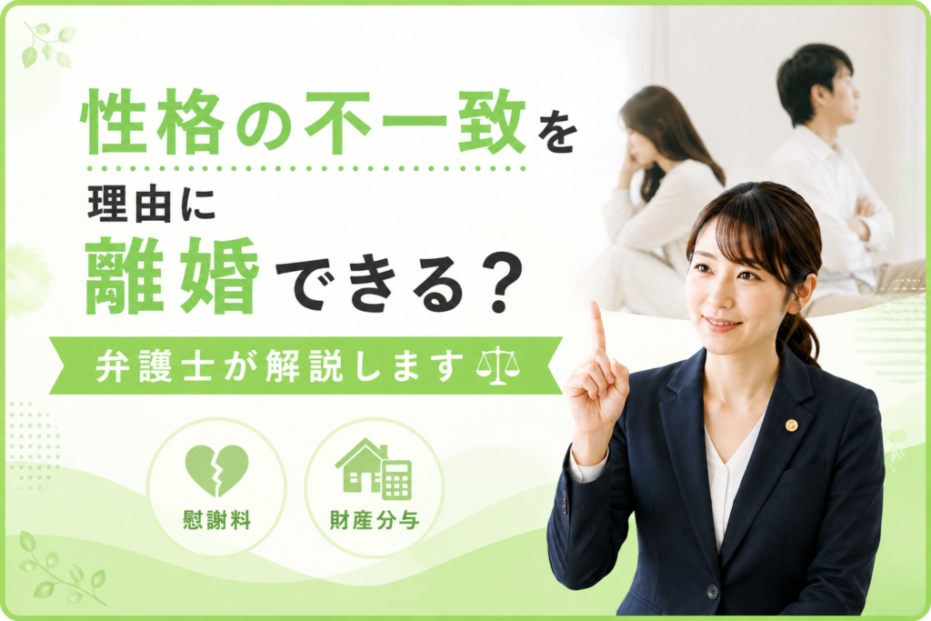 性格の不一致を理由に離婚できる?慰謝料や財産分与について弁護士が解説します